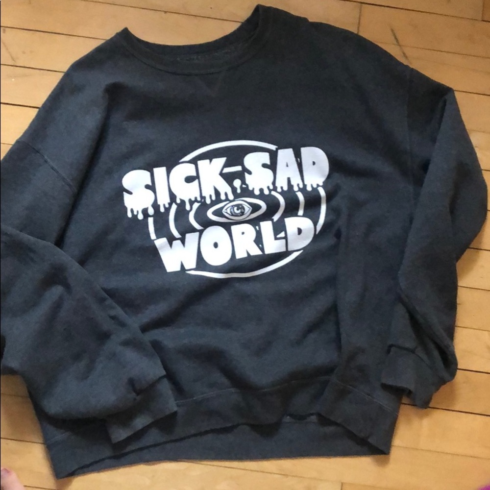 sick sad world sweater oversized